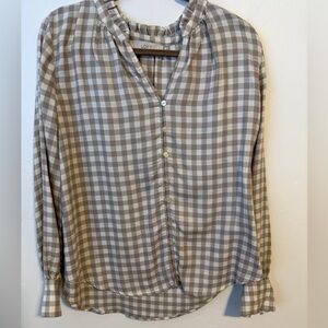 LOFT Women's Gingham Flannel Blouse